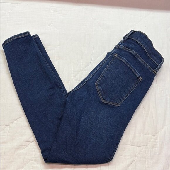 Lucky Brand Women's Skinny Fit Ankle Jeans in Dark Blue Wash - Picture 8 of 10